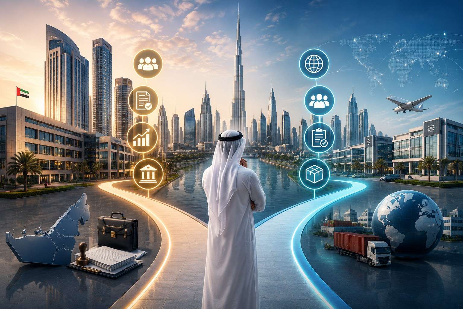 Mainland vs free zone company formation in UAE